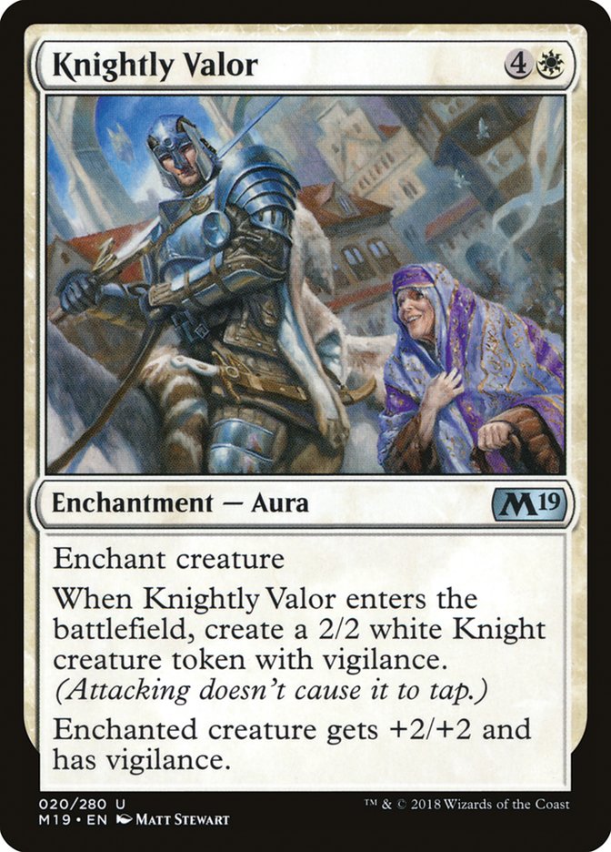 Knightly Valor [Core Set 2019] | Gear Gaming Fayetteville