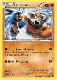 Landorus (58/111) (Theme Deck Exclusive) [XY: Furious Fists] | Gear Gaming Fayetteville