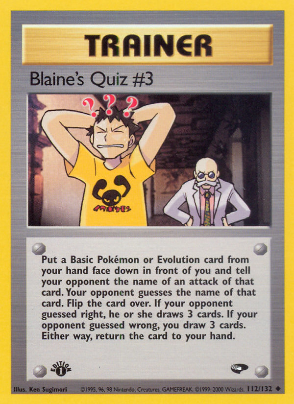 Blaine's Quiz #3 (112/132) [Gym Challenge 1st Edition] | Gear Gaming Fayetteville