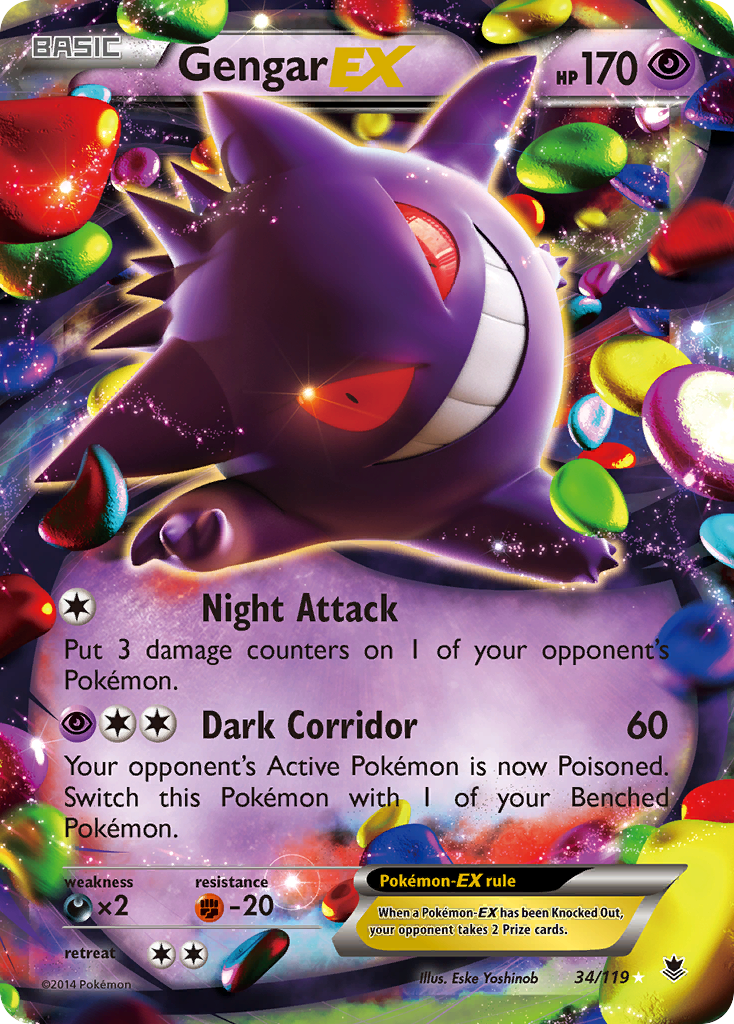 Gengar EX (34/119) [XY: Phantom Forces] | Gear Gaming Fayetteville