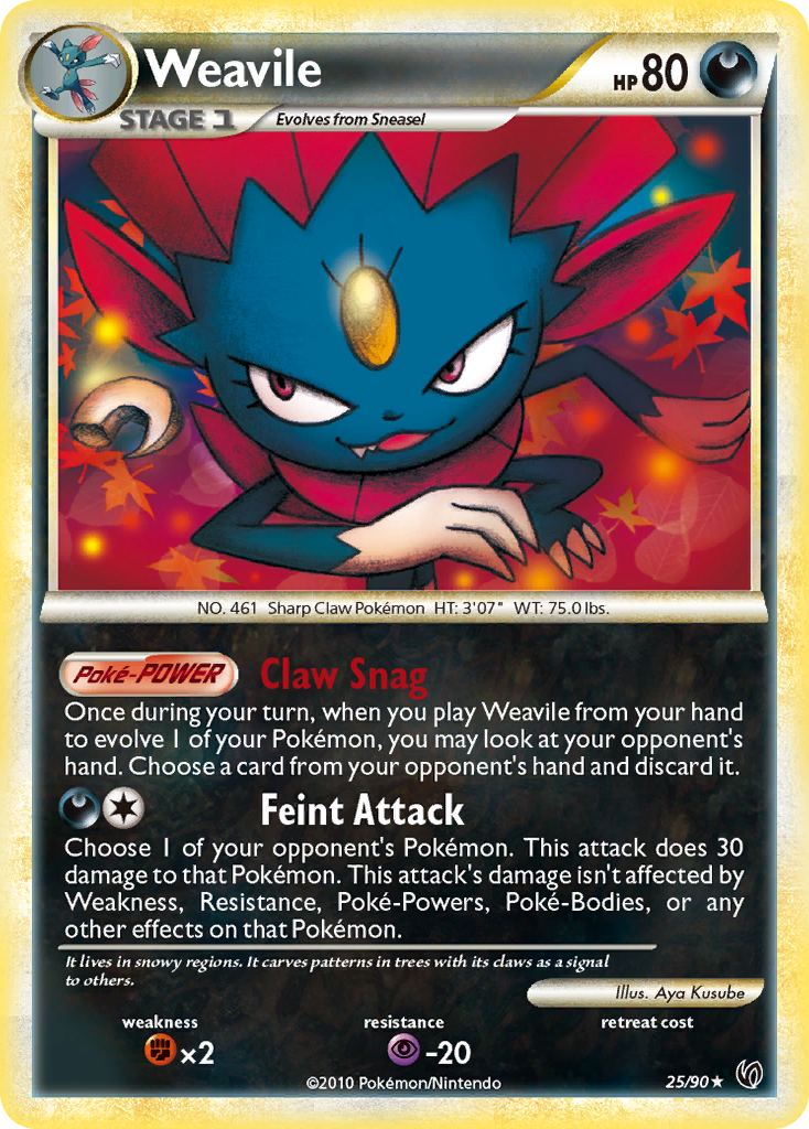 Weavile (25/90) [HeartGold & SoulSilver: Undaunted] | Gear Gaming Fayetteville