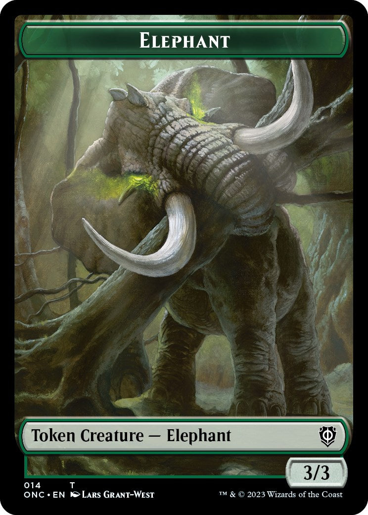 Human Soldier // Elephant Double-Sided Token [Phyrexia: All Will Be One Commander Tokens] | Gear Gaming Fayetteville