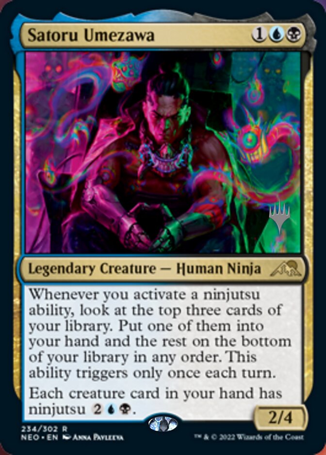 Satoru Umezawa (Promo Pack) [Kamigawa: Neon Dynasty Promos] | Gear Gaming Fayetteville