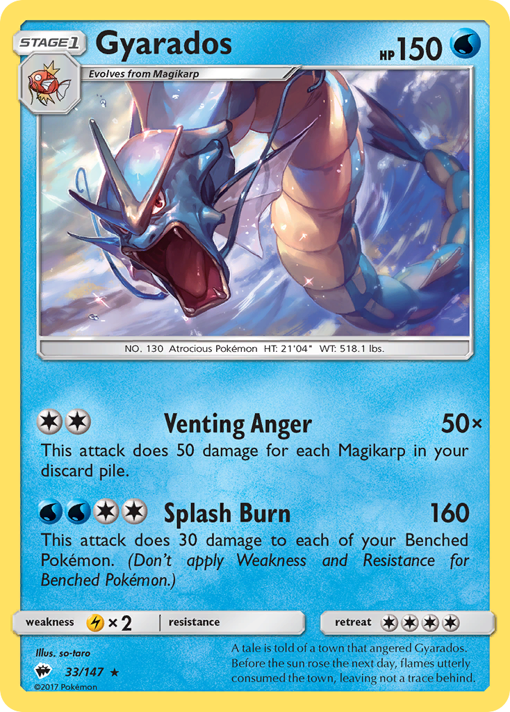 Gyarados (33/147) [Sun & Moon: Burning Shadows] | Gear Gaming Fayetteville