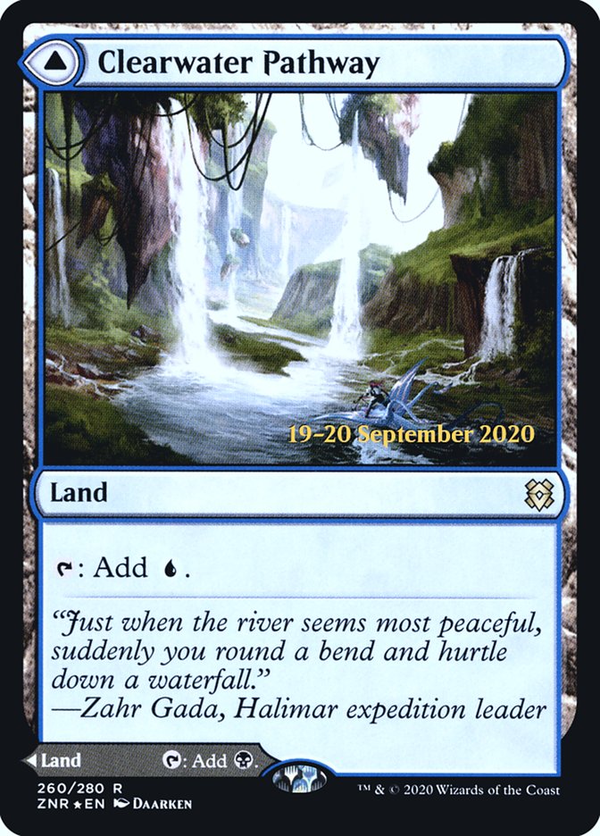 Clearwater Pathway // Murkwater Pathway [Zendikar Rising Prerelease Promos] | Gear Gaming Fayetteville