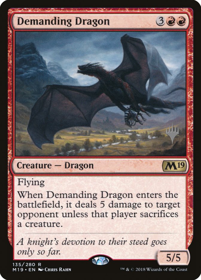 Demanding Dragon (Promo Pack) [Core Set 2019 Promos] | Gear Gaming Fayetteville