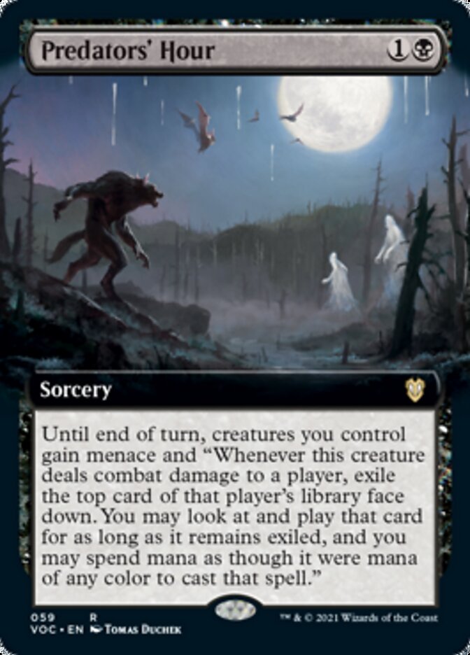 Predators' Hour (Extended Art) [Innistrad: Crimson Vow Commander] | Gear Gaming Fayetteville