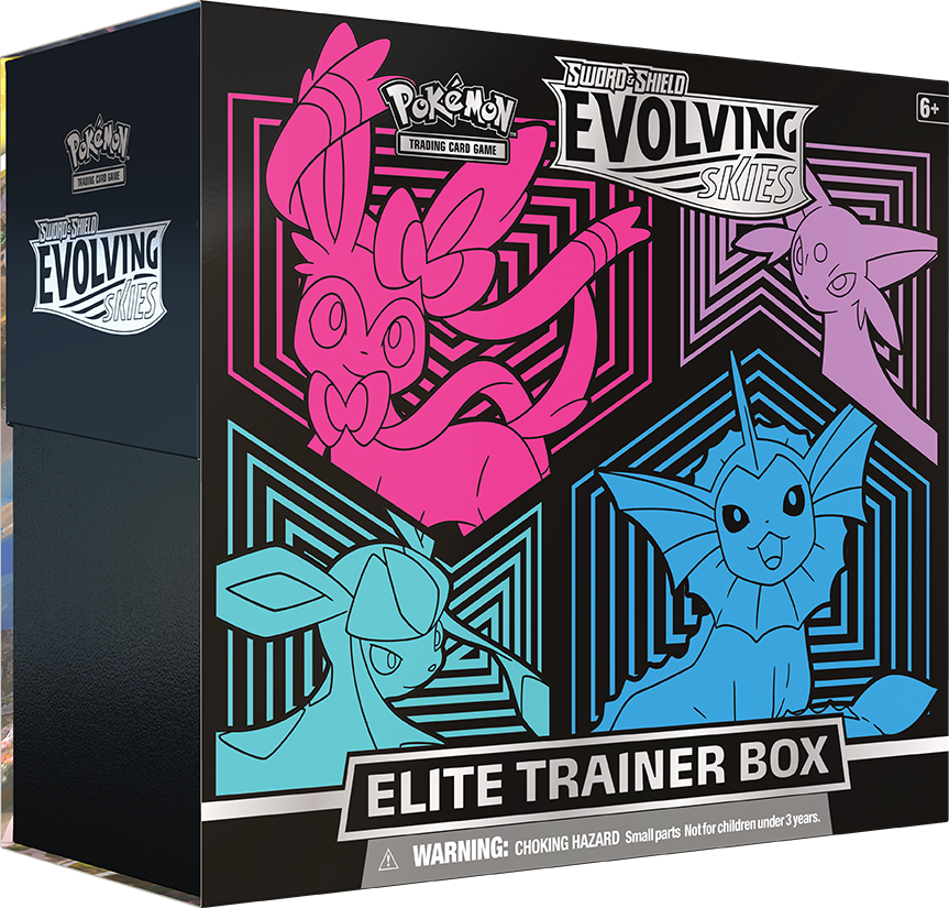 Sword & Shield: Evolving Skies - Elite Trainer Box (Glaceon/Vaporeon/Sylveon/Espeon) | Gear Gaming Fayetteville