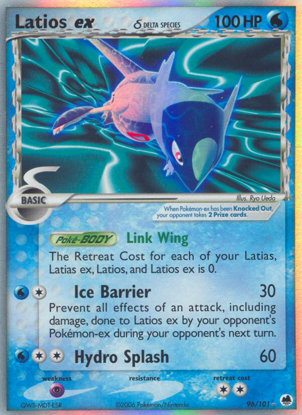 Latios ex (96/101) (Delta Species) [EX: Dragon Frontiers] | Gear Gaming Fayetteville