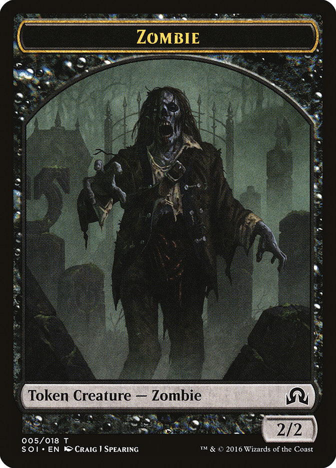 Zombie Token [Shadows over Innistrad Tokens] | Gear Gaming Fayetteville