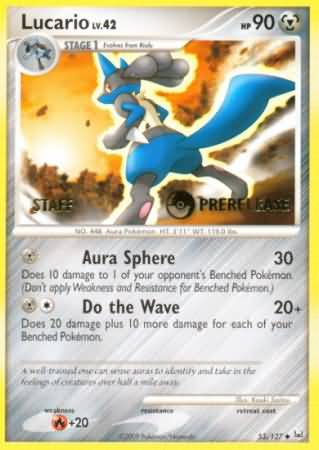 Lucario (53/127) (Staff Prerelease Promo) [Diamond & Pearl: Black Star Promos] | Gear Gaming Fayetteville