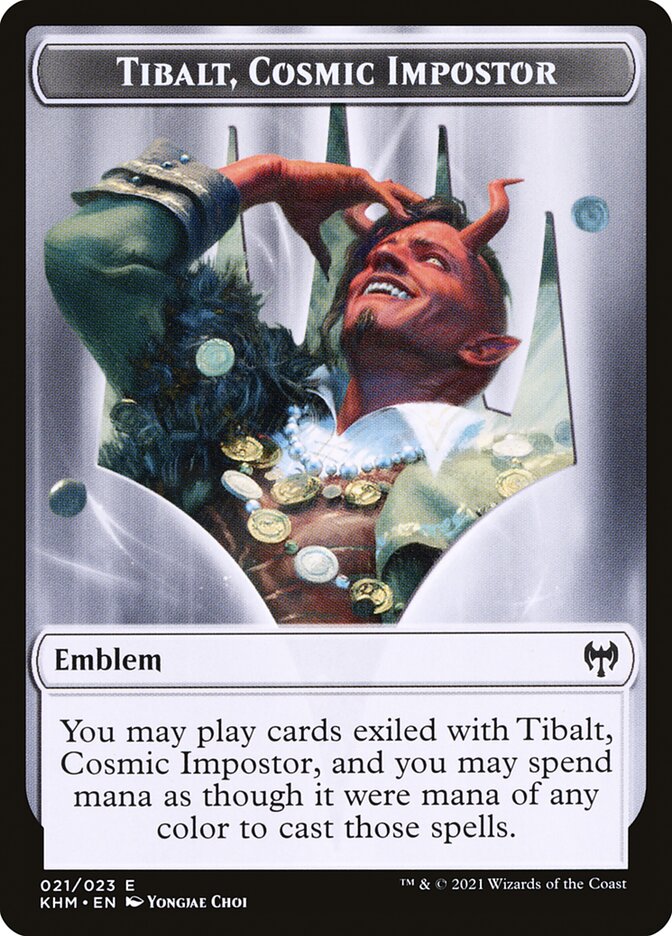 Dwarf Berserker // Tibalt, Cosmic Impostor Emblem Double-Sided Token [Kaldheim Tokens] | Gear Gaming Fayetteville