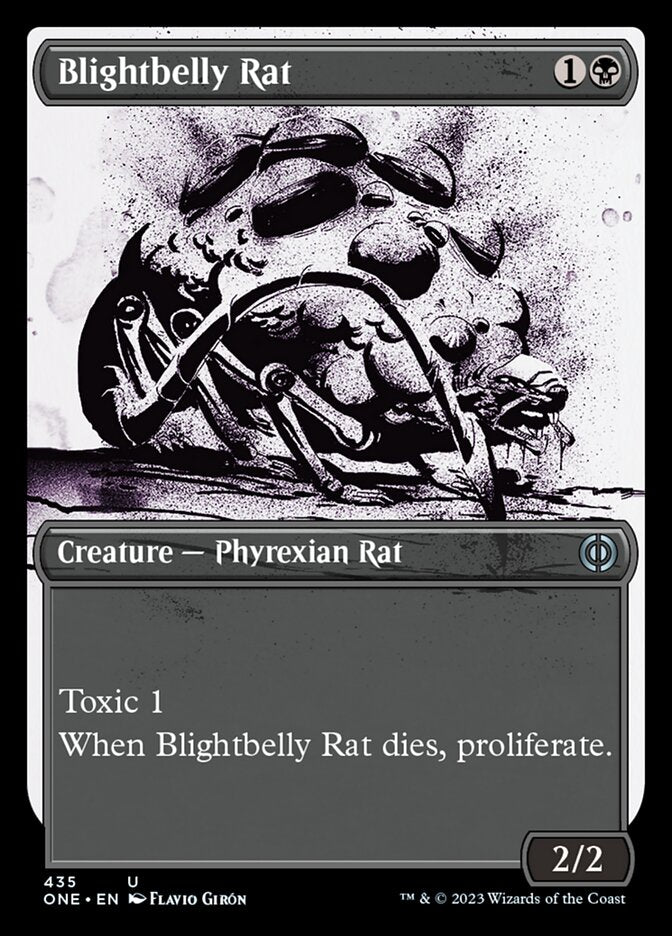 Blightbelly Rat (Showcase Ichor Step-and-Compleat Foil) [Phyrexia: All Will Be One] | Gear Gaming Fayetteville