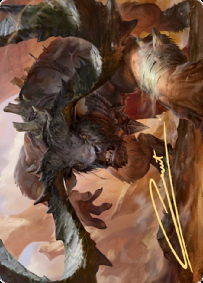 Moraug, Fury of Akoum Art Card (Gold-Stamped Signature) [Zendikar Rising Art Series] | Gear Gaming Fayetteville