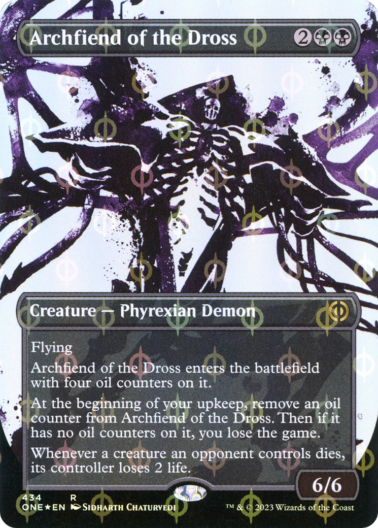 Archfiend of the Dross (Borderless Ichor Step-and-Compleat Foil) [Phyrexia: All Will Be One] | Gear Gaming Fayetteville