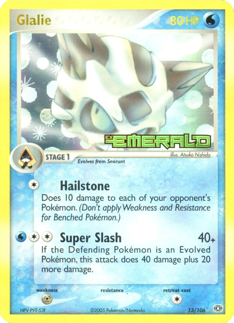 Glalie (13/106) (Stamped) [EX: Emerald] | Gear Gaming Fayetteville