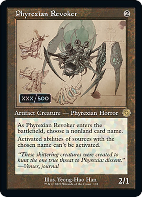 Phyrexian Revoker (Retro Schematic) (Serialized) [The Brothers' War Retro Artifacts] | Gear Gaming Fayetteville