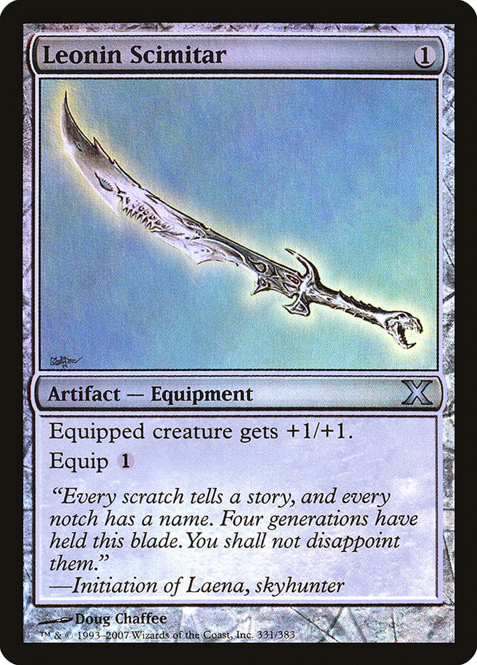 Leonin Scimitar (Premium Foil) [Tenth Edition] | Gear Gaming Fayetteville