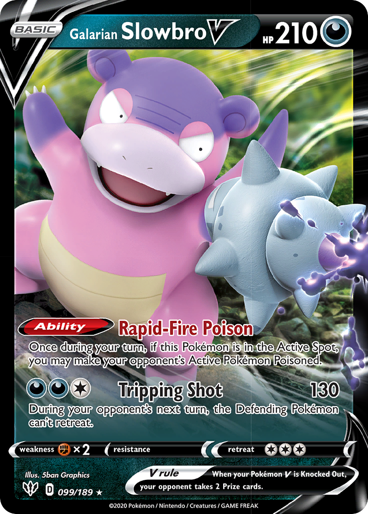 Galarian Slowbro V (099/189) [Sword & Shield: Darkness Ablaze] | Gear Gaming Fayetteville