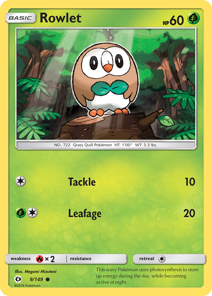 Rowlet (9/149) [Sun & Moon: Base Set] | Gear Gaming Fayetteville