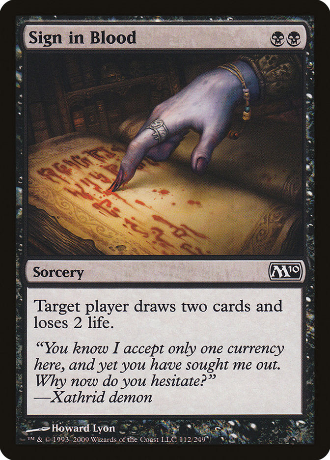 Sign in Blood [Magic 2010] | Gear Gaming Fayetteville