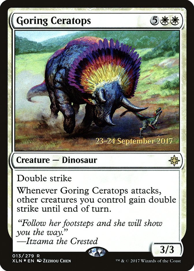 Goring Ceratops [Ixalan Prerelease Promos] | Gear Gaming Fayetteville