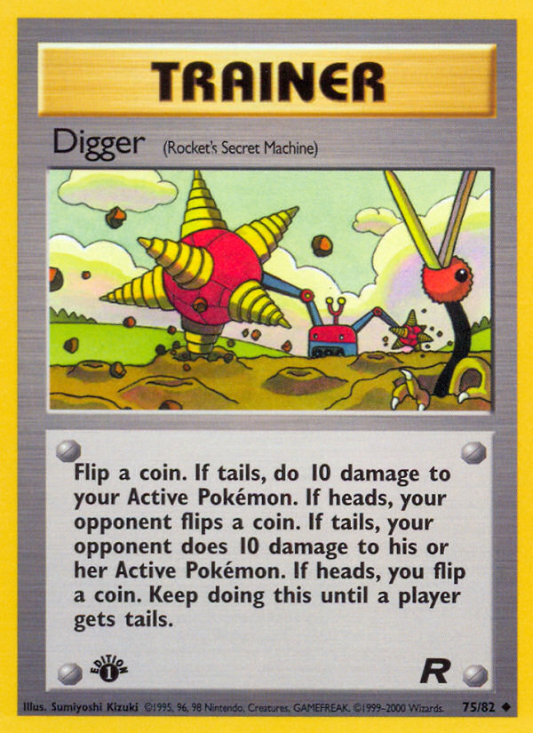 Digger (75/82) [Team Rocket 1st Edition] | Gear Gaming Fayetteville