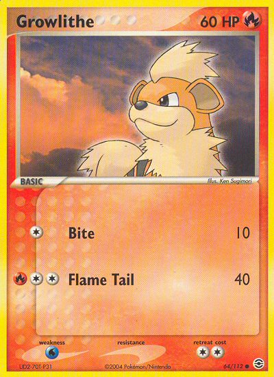 Growlithe (64/112) [EX: FireRed & LeafGreen] | Gear Gaming Fayetteville