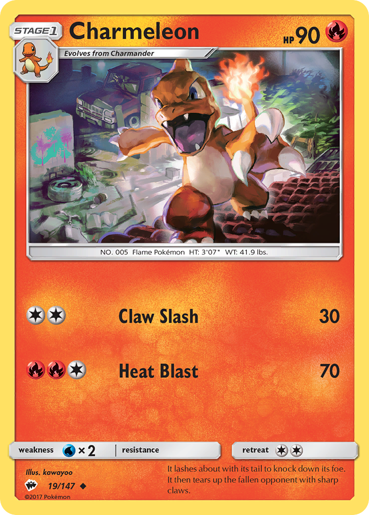 Charmeleon (19/147) [Sun & Moon: Burning Shadows] | Gear Gaming Fayetteville