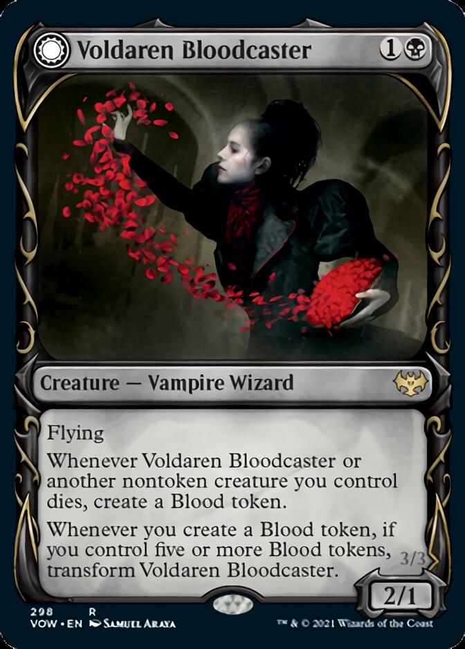 Voldaren Bloodcaster // Bloodbat Summoner (Showcase Fang Frame) [Innistrad: Crimson Vow] | Gear Gaming Fayetteville