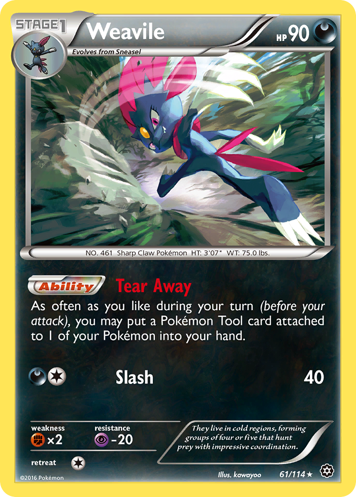 Weavile (61/114) [XY: Steam Siege] | Gear Gaming Fayetteville