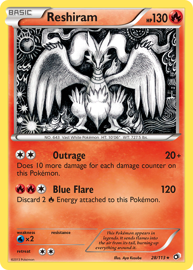 Reshiram (28/113) [Black & White: Legendary Treasures] | Gear Gaming Fayetteville