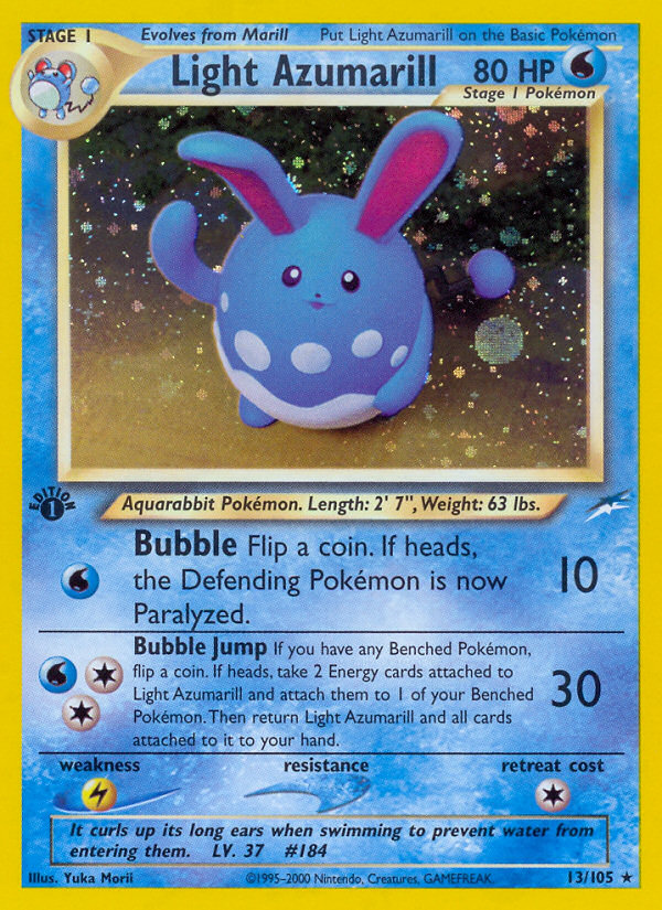 Light Azumarill (13/105) [Neo Destiny 1st Edition] | Gear Gaming Fayetteville