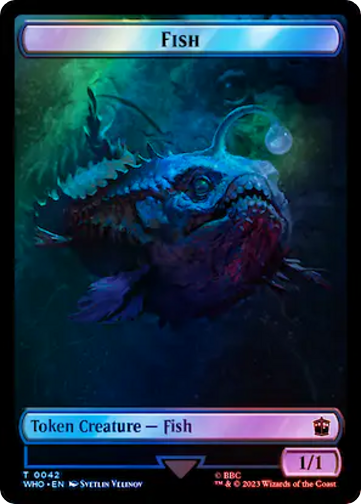 Fish // Food (0059) Double-Sided Token (Surge Foil) [Doctor Who Tokens] | Gear Gaming Fayetteville