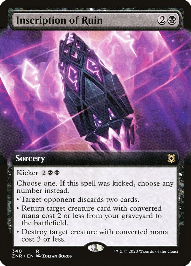 Inscription of Ruin (Extended Art) [Zendikar Rising] | Gear Gaming Fayetteville
