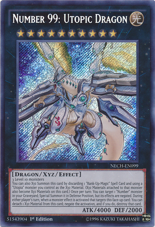 Number 99: Utopic Dragon [NECH-EN099] Secret Rare | Gear Gaming Fayetteville