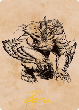 Owlbear (Showcase) Art Card (Gold-Stamped Signature) [Dungeons & Dragons: Adventures in the Forgotten Realms Art Series] | Gear Gaming Fayetteville