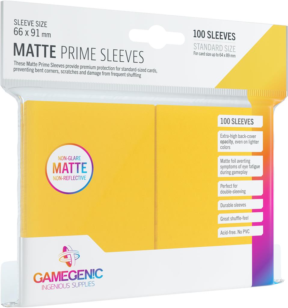 MATTE Prime Sleeves: Yellow | Gear Gaming Fayetteville