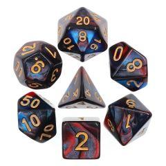 Red+Blue Blend 7pcs Dice Set | Gear Gaming Fayetteville