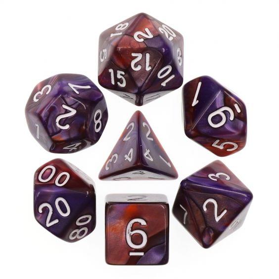 Purple+Copper Blend 7pcs Dice Set | Gear Gaming Fayetteville