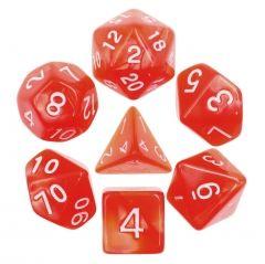 Red Pearl 7pcs Dice Set | Gear Gaming Fayetteville