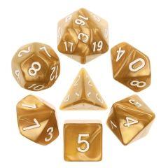 Golden Pearl 7pcs Dice Set | Gear Gaming Fayetteville