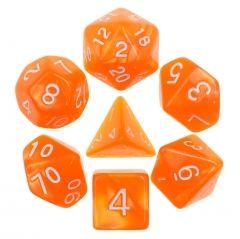 Orange Pearl 7pcs Dice Set | Gear Gaming Fayetteville