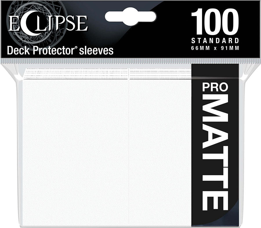 Ultra Pro Sleeves Eclipse Matte Artic White100-Count | Gear Gaming Fayetteville