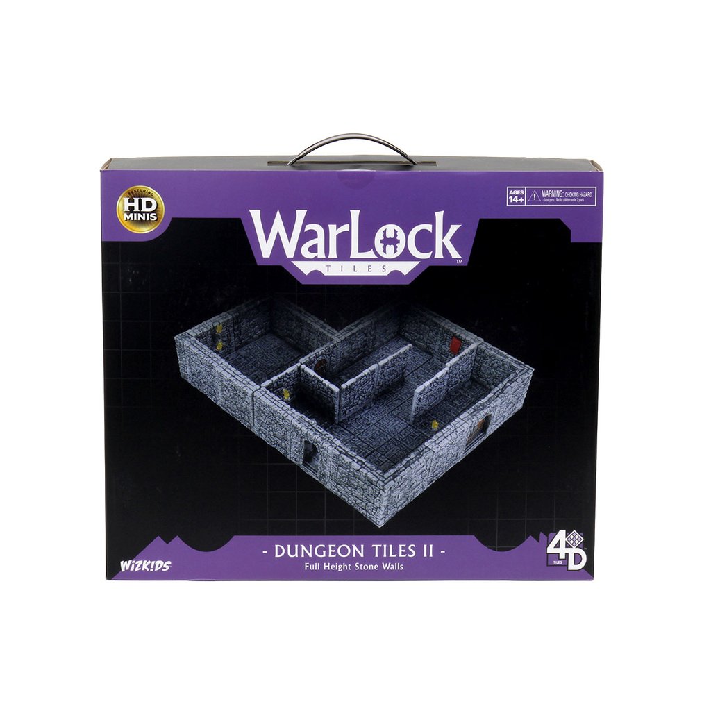 Wizkids Warlock Tiles - Town & Village II: Full Height Stone Walls | Gear Gaming Fayetteville