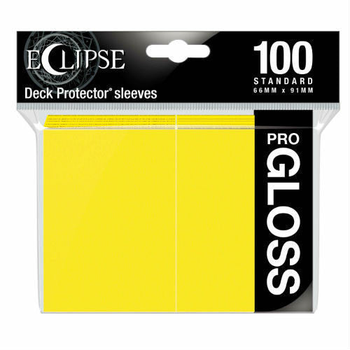 Ultra Pro Regular Eclipse Gloss (100ct) Lemon Yellow | Gear Gaming Fayetteville